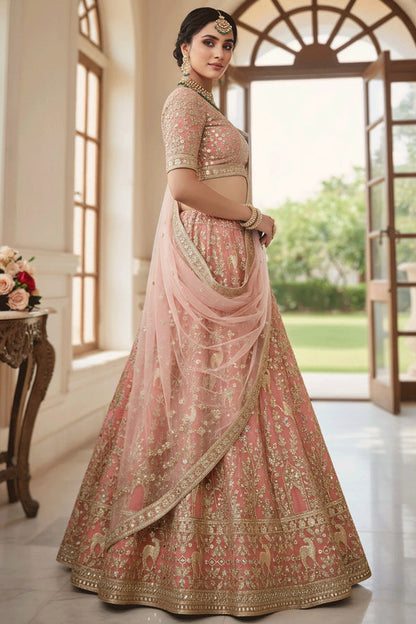 Bridal Heavy Embroidery  with Real Mirror Hand Work Lehenga Choli From Anaya Designer Studio